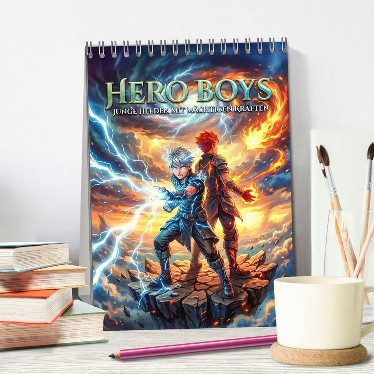 Produktbild: Hero Boys - Junge Helden mit m&auml;chtigen Kr&auml;ften (Tischkalender 2027 DIN A5 hoch), CALVENDO Monatskalender