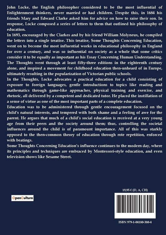 Produktbild: Some Thoughts Concerning Education