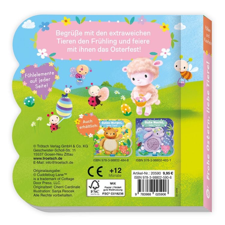 Produktbild: TR&Ouml;TSCH - F&uuml;hlbuch Frohe Ostern liebe Tiere F&uuml;hlen und Kuscheln