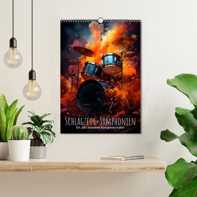 Produktbild: Schlagzeug-Symphonien: Ein Jahr abstrakter Klanglandschaften (Wandkalender 2026 DIN A3 hoch), CALVENDO Monatskalender