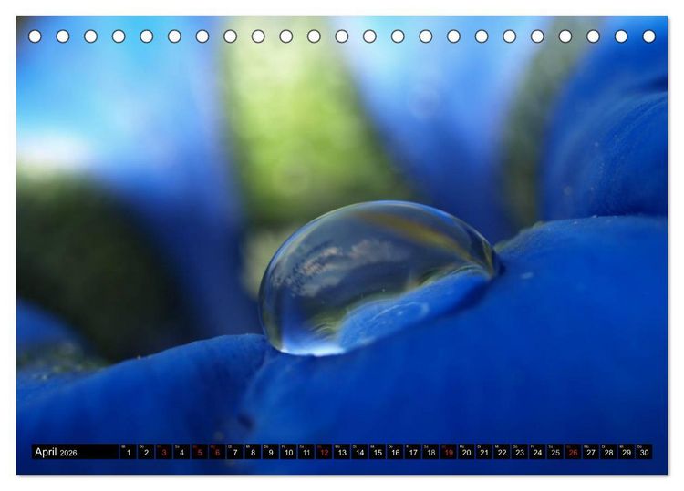 Produktbild: Wassertropfen - Diamanten des Lebens (Tischkalender 2026 DIN A5 quer), CALVENDO Monatskalender