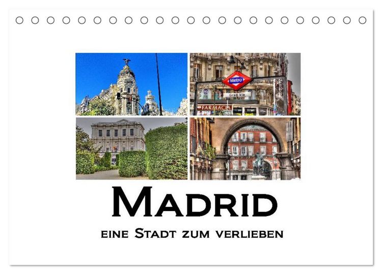 Produktbild: Madrid eine Stadt zum Verlieben (Tischkalender 2026 DIN A5 quer), CALVENDO Monatskalender