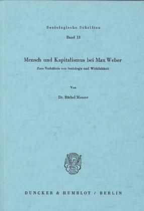 Produktbild: Mensch und Kapitalismus bei Max Weber.