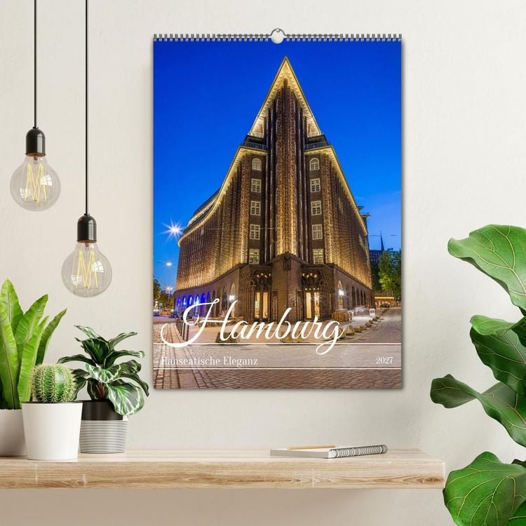 Produktbild: Hamburg - Hanseatische Eleganz (Wandkalender 2027 DIN A2 hoch), CALVENDO Monatskalender