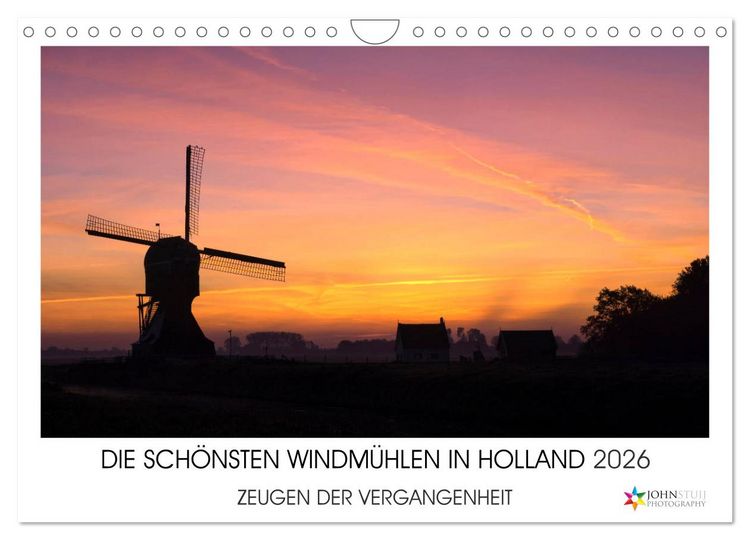Produktbild: DIE SCH&Ouml;NSTEN WINDM&Uuml;HLEN IN HOLLAND 2026 (Wandkalender 2026 DIN A4 quer), CALVENDO Monatskalender