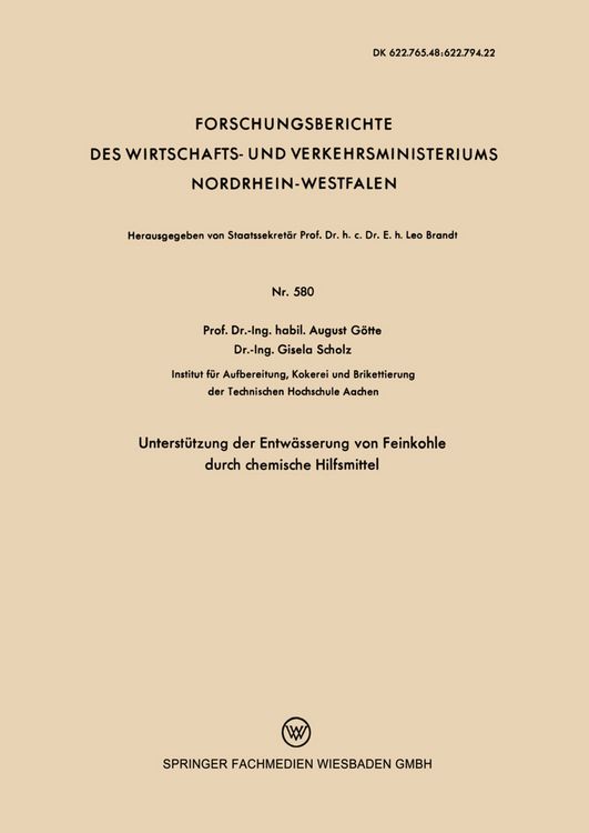Produktbild: Unterst&uuml;tzung der Entw&auml;sserung von Feinkohle durch chemische Hilfsmittel