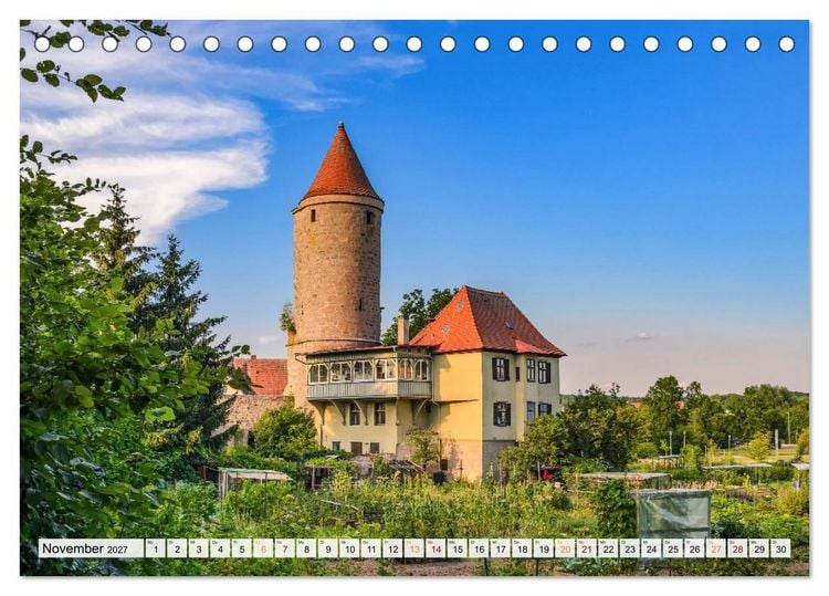 Produktbild: Dinkelsb&uuml;hl - Zw&ouml;lf Momente in der Altstadt (Tischkalender 2027 DIN A5 quer), CALVENDO Monatskalender