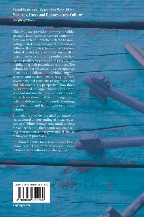 Produktbild: Mistakes, Errors and Failures across Cultures