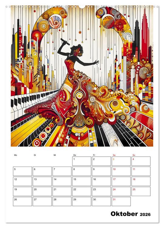 Produktbild: Taktvoll &ndash; Rhythmische Eleganz (Wandkalender 2026 DIN A2 hoch), CALVENDO Monatskalender