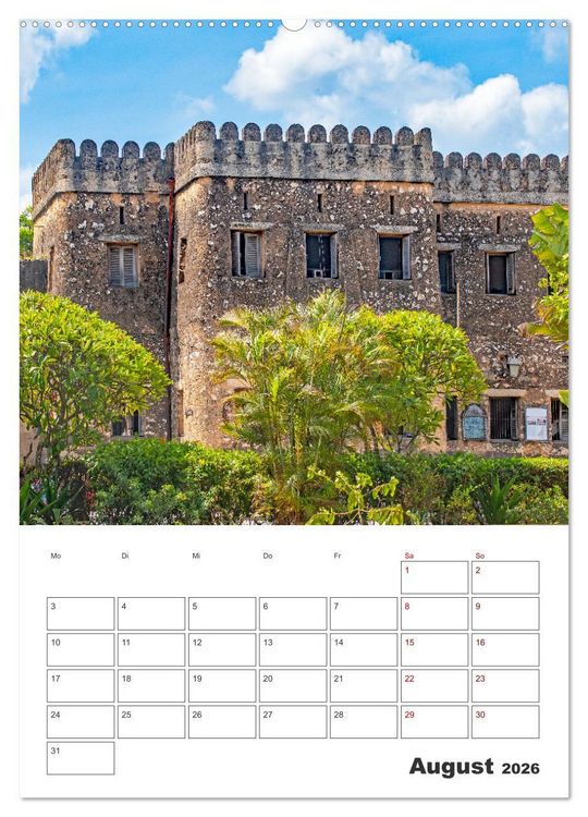 Produktbild: Sansibar - K&uuml;stenstadt mit Charme (hochwertiger Premium Wandkalender 2026 DIN A2 hoch), Kunstdruck in Hochglanz