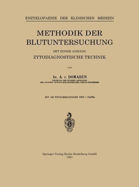 Produktbild: Methodik der Blutuntersuchung
