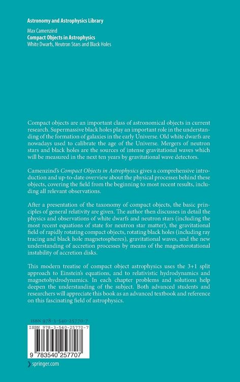 Produktbild: Compact Objects in Astrophysics