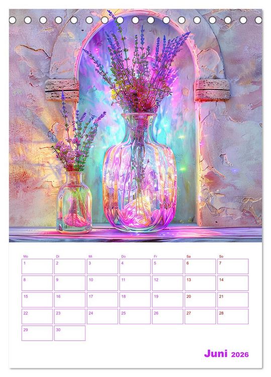 Produktbild: Blumenglanz (Tischkalender 2026 DIN A5 hoch), CALVENDO Monatskalender