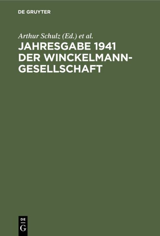 Produktbild: Jahresgabe 1941 der Winckelmann-Gesellschaft