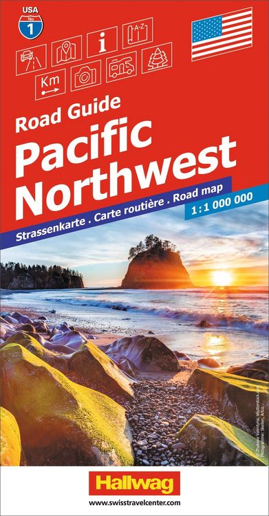 Produktbild: Hallwag Strassenkarte USA, Pacific Northwest 1:1 Mio.
