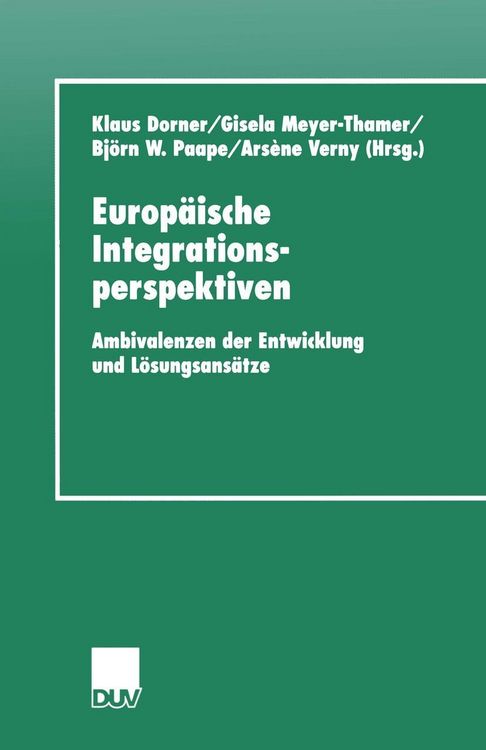 Produktbild: Europ&auml;ische Integrationsperspektiven