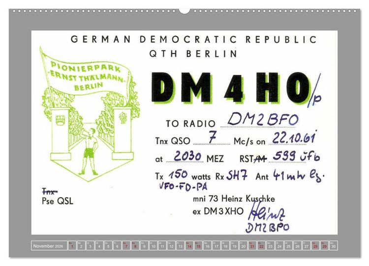 Produktbild: Amateurfunk in Ost-Berlin (Wandkalender 2026 DIN A2 quer), CALVENDO Monatskalender
