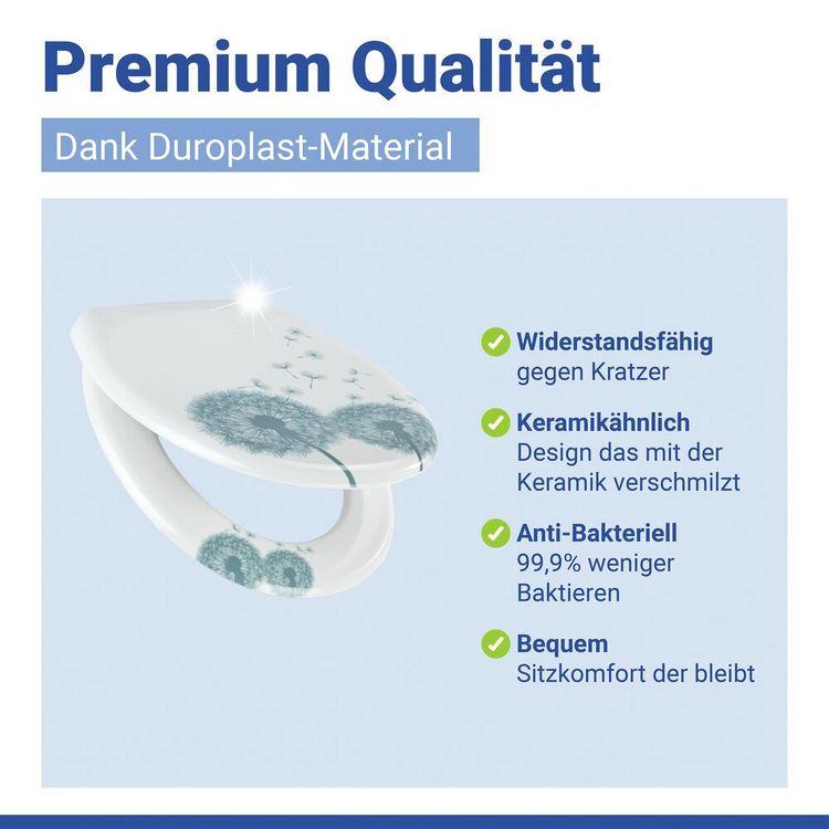 Produktbild: WC Sitz Mod. Astera, Toilettendeckel mit Motiv und Absenkautomatik