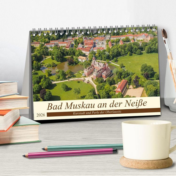 Produktbild: Bad Muskau an der Nei&szlig;e (Tischkalender 2026 DIN A5 quer), CALVENDO Monatskalender