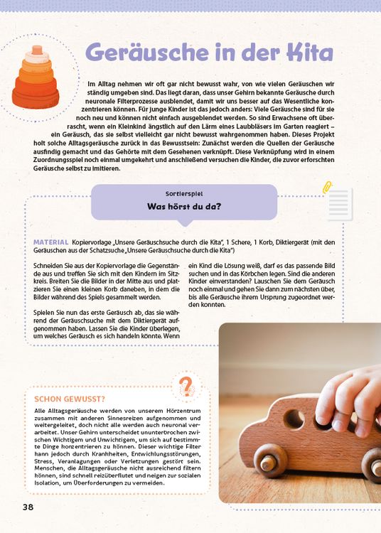 Produktbild: Die sch&ouml;nsten Mini-Projekte zum Thema Sinne: Schnuppern, Lauschen & F&uuml;hlen