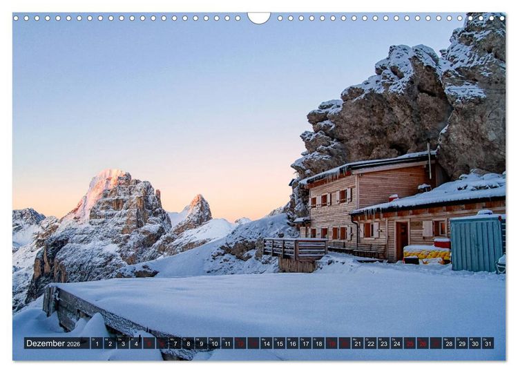 Produktbild: H&uuml;ttenzauber: Bergh&uuml;tten in den Alpen (Wandkalender 2026 DIN A3 quer), CALVENDO Monatskalender