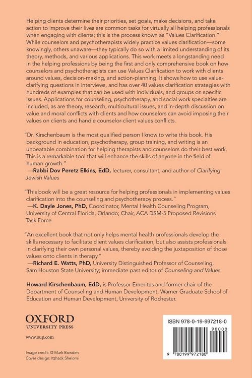 Produktbild: Values Clarification in Counseling and Psychotherapy