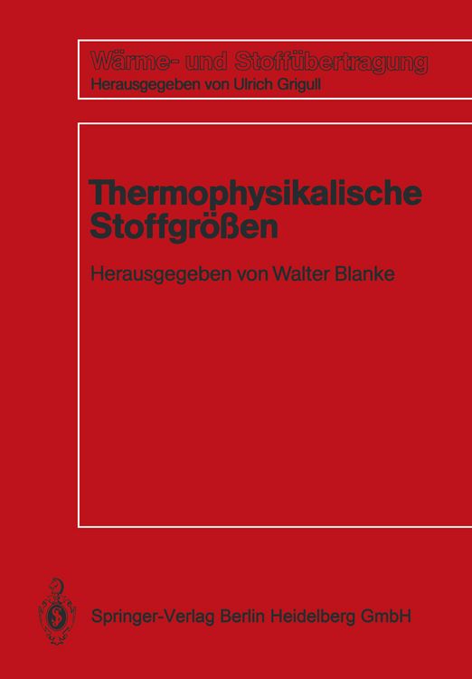 Produktbild: Thermophysikalische Stoffgr&ouml;&szlig;en