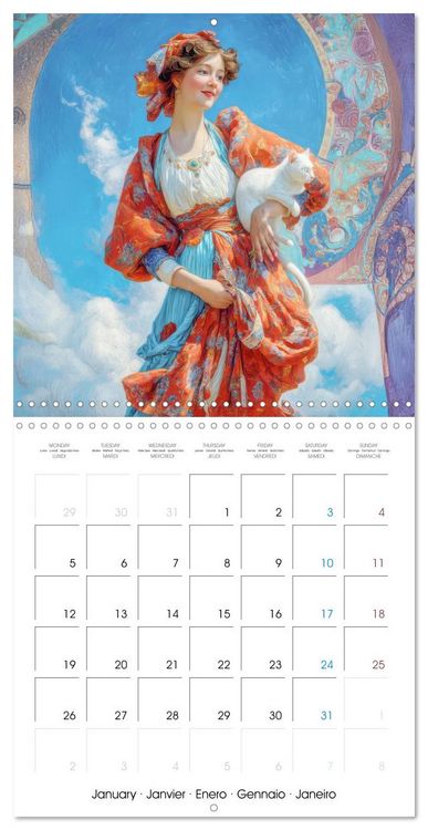 Produktbild: Stylish Women Art Nouveau Era (Wall Calendar 2026 12 &times; 12 Inch) CALVENDO 12 Month Wall Calendar