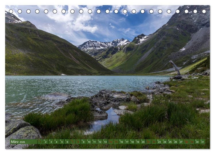 Produktbild: Pitztal in Bildern (Tischkalender 2026 DIN A5 quer), CALVENDO Monatskalender