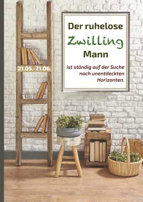 Produktbild: Der ruhelose Zwilling Mann ist st&auml;ndig auf der Suche nach unentdeckten Horizonten