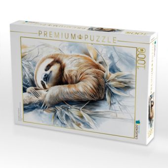 Produktbild: CALVENDO Puzzle Ein Faultier macht Pause | 1000 Teile Lege-Gr&ouml;&szlig;e 64x48cm Foto-Puzzle f&uuml;r gl&uuml;ckliche Stunden