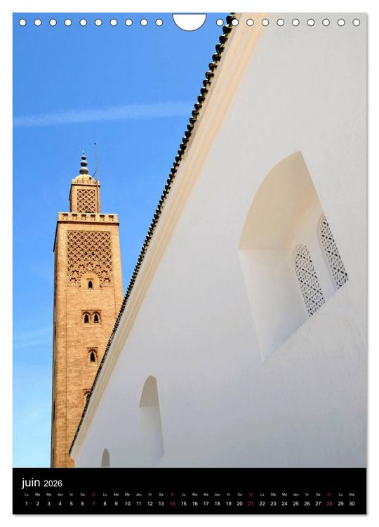 Produktbild: Collection MAROC RABAT (Calendrier mural 2026 DIN A4 horizontal), CALVENDO calendrier mensuel