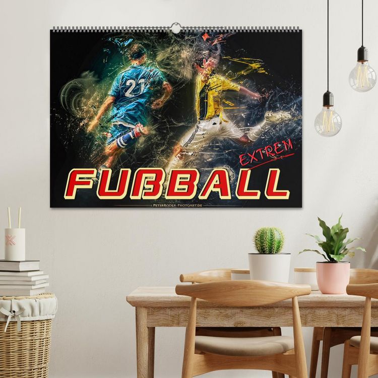 Produktbild: Fu&szlig;ball - extrem (Wandkalender 2026 DIN A2 quer), CALVENDO Monatskalender