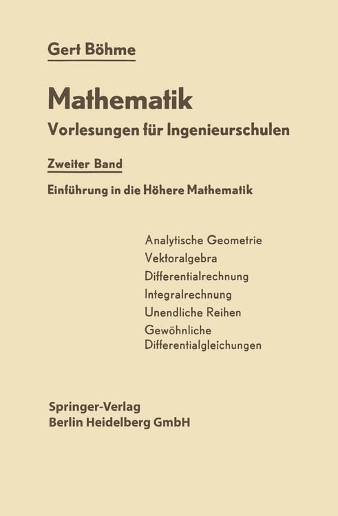 Produktbild: Einf&uuml;hrung in die H&ouml;here Mathematik