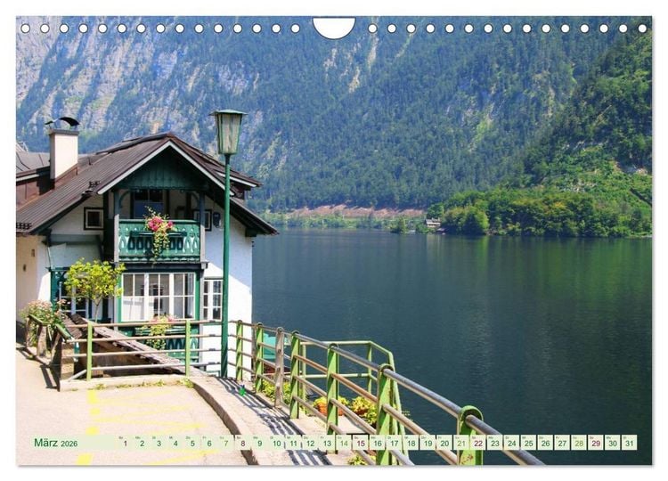 Produktbild: Hallstatt, Marktgemeinde am Hallst&auml;tter See (Wandkalender 2026 DIN A4 quer), CALVENDO Monatskalender