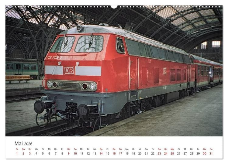 Produktbild: Deutsche Diesellokomotiven (Wandkalender 2026 DIN A2 quer), CALVENDO Monatskalender