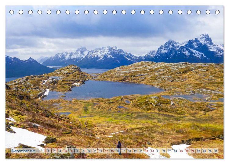 Produktbild: Die Lofoten - Eine Bilder-Reise (Tischkalender 2026 DIN A5 quer), CALVENDO Monatskalender