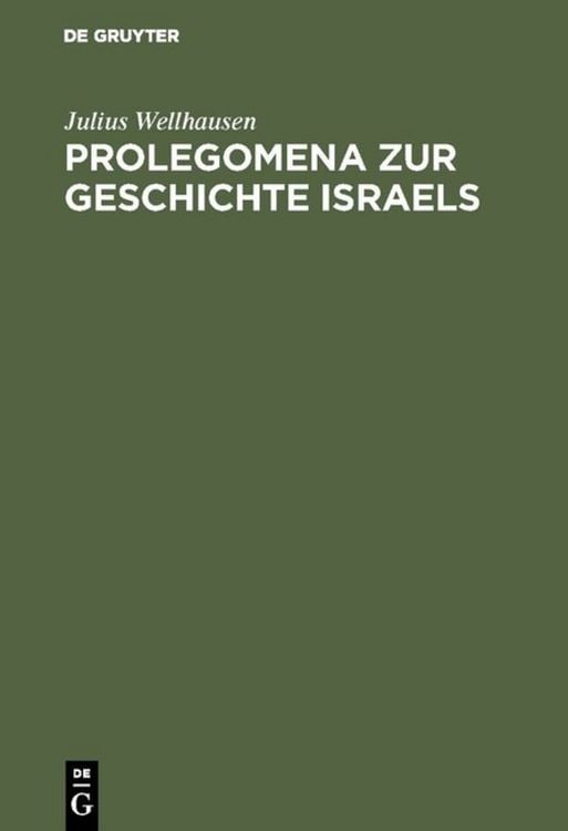 Produktbild: Prolegomena zur Geschichte Israels