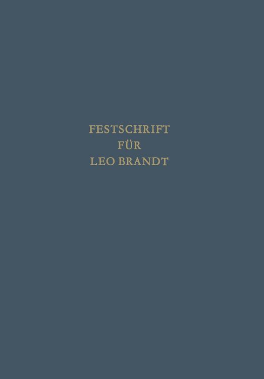 Produktbild: Festschrift f&uuml;r Leo Brandt zum 60. Geburtstag
