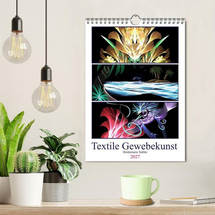 Produktbild: Textile Gewebekunst (Wandkalender 2027 DIN A4 hoch), CALVENDO Monatskalender