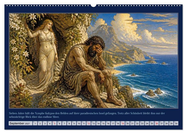 Produktbild: Gegen Sturm und G&ouml;tter: Die Heimkehr des Odysseus (Wandkalender 2027 DIN A2 quer), CALVENDO Monatskalender