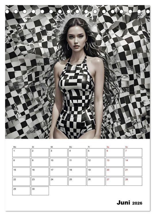 Produktbild: Schachspiel der Mode (Tischkalender 2026 DIN A5 hoch), CALVENDO Monatskalender
