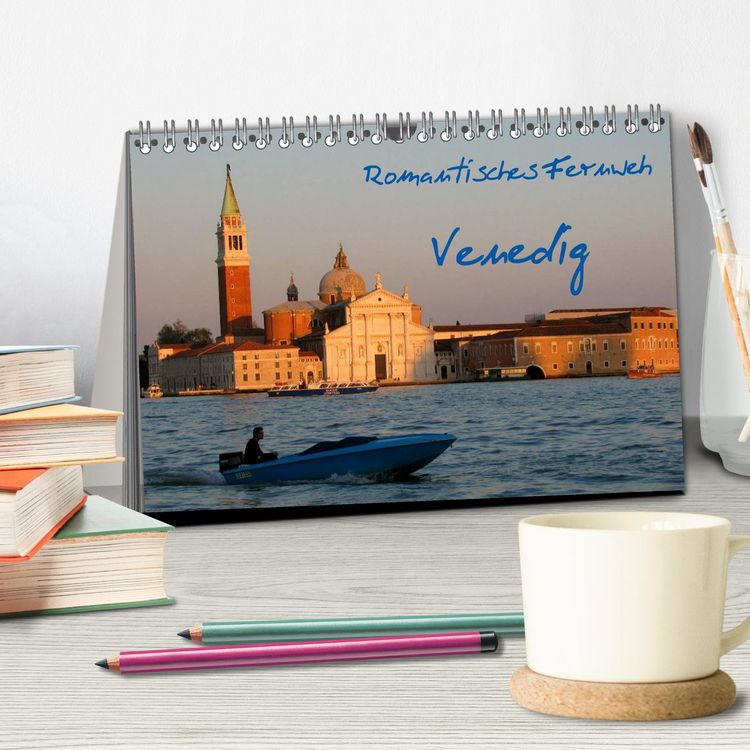Produktbild: Romantisches Fernweh - Venedig (Tischkalender 2026 DIN A5 quer), CALVENDO Monatskalender