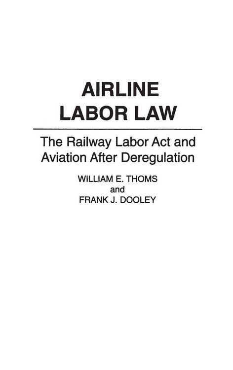 Produktbild: Airline Labor Law