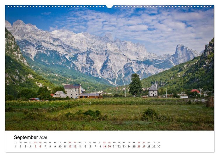 Produktbild: Verfluchtes Gebirge - Peaks of the Balkans - Wandern im Prokletije-Gebirge, Kosovo, Montenegro, Albanien (Wandkalender 2026 DIN A2 quer), CALVENDO Monatskalender