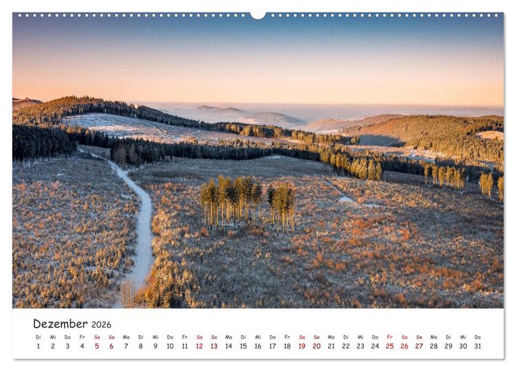 Produktbild: Das Sauerland bei Brilon aus der Vogelperspektive (Wandkalender 2026 DIN A2 quer), CALVENDO Monatskalender