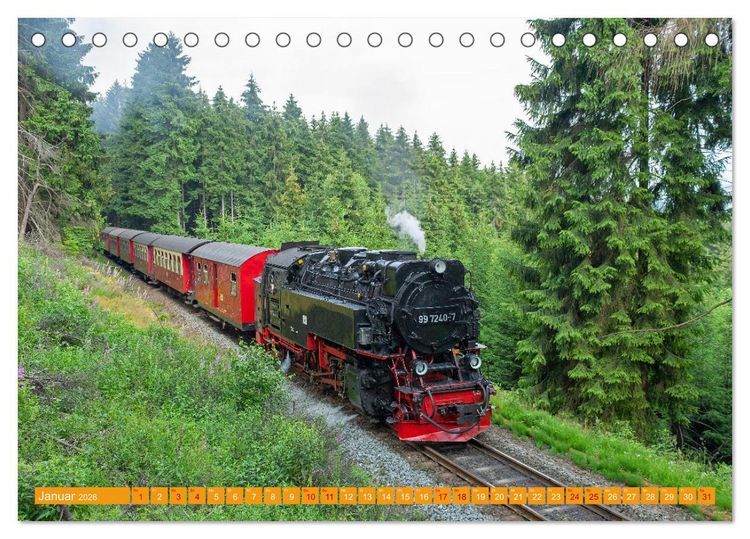 Produktbild: Dampfeisenbahnen in Deutschland (Tischkalender 2026 DIN A5 quer), CALVENDO Monatskalender