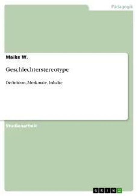 Produktbild: Geschlechterstereotype
