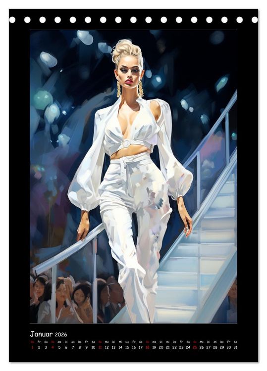 Produktbild: Cat Walk. Paintings (Tischkalender 2026 DIN A5 hoch), CALVENDO Monatskalender