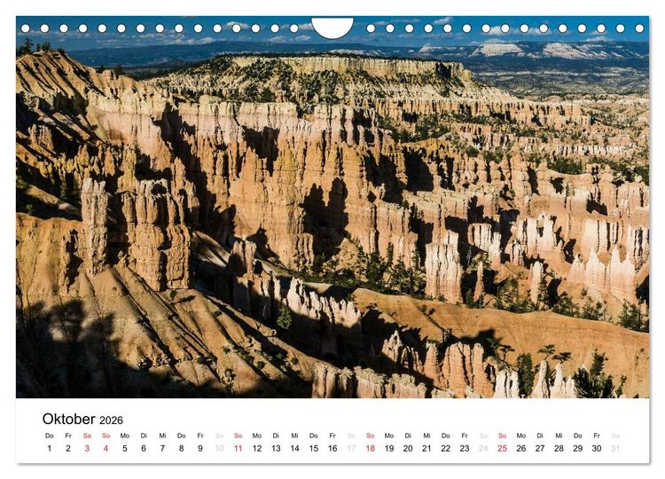 Produktbild: Nationalparks in Utah (Wandkalender 2026 DIN A4 quer), CALVENDO Monatskalender